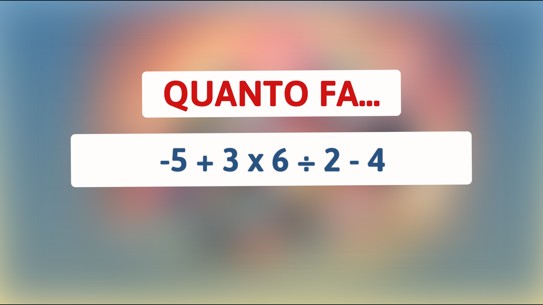 \"Risolvi l'indovinello matematico che sta sfidando il web: solo le menti più brillanti possono trovare la soluzione!\""