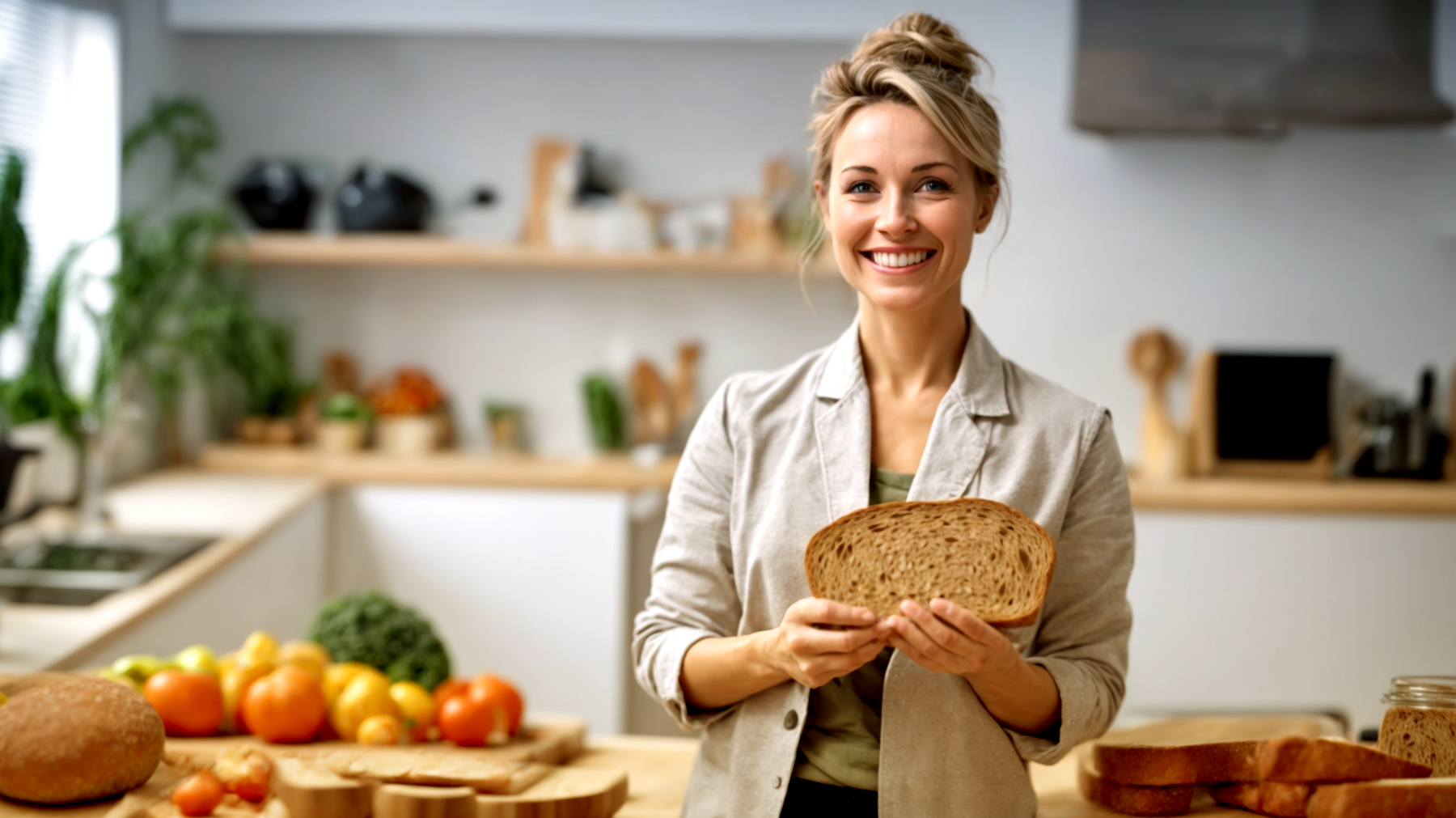 Pane integrale fibra dieta sana"