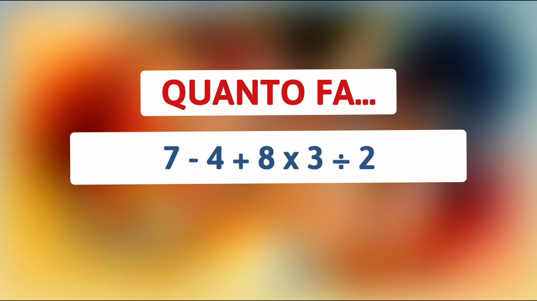 Scopri perché il 90% delle persone sbaglia questo semplice calcolo matematico! Sei tra le menti geniali che possono risolverlo?"