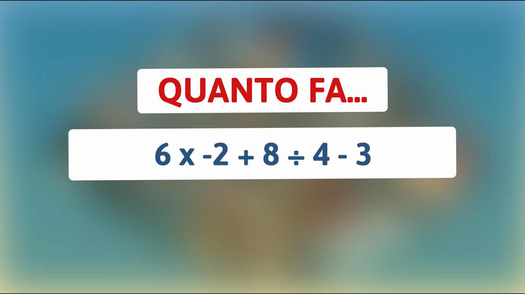 Sfida il tuo cervello: sai risolvere questo enigma matematico che solo pochi geni riescono a risolvere?"